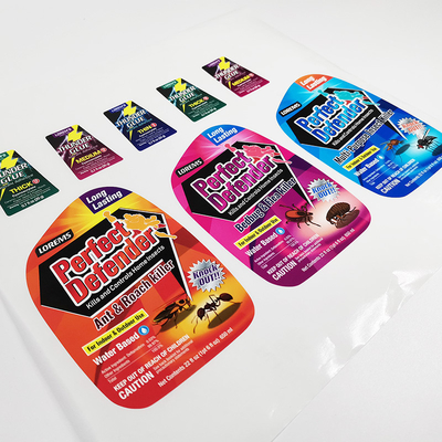 Parlak Kimyasal Ürünler Etiketleri CMYK Su Geçirmez Mat Laminasyon Etiketi