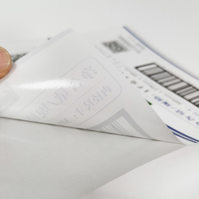 Oval BOPP Özel Perakende Etiketleri QR Kodu CMYK Barkod Şeffaf Vinil Yazıcı Kağıdı