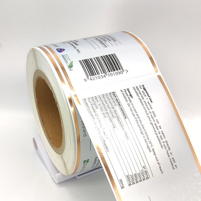Glassine Kozmetik Ürün Etiketleri CMYK Yazdırılabilir Parlak Yapışkanlı Kağıt