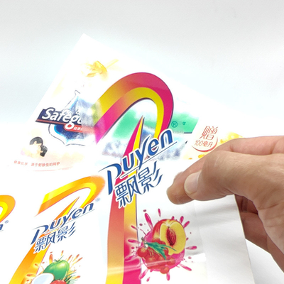 CMYK Kozmetik Etiket Tasarımı Dikdörtgen PVC Pantone Kozmetik Beyaz Etiket