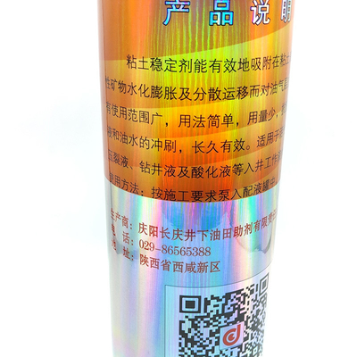 CMYK Kimyasal Güvenlik Etiketleri Lazer Flakon Hologram Su Geçirmez Etiket Etiketleri