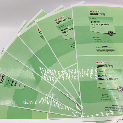 Parlak Temizleme Şişesi Etiketleri 50 X 50mm Kare Yazdırılabilir Çıkarılabilir Etiket Kağıdı