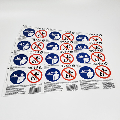 CMYK Baskı Uyarı Etiketi Etiketleri 60 X 40mm İnşaat Güvenliği Vinil