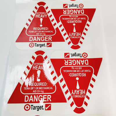 Dikdörtgen Dikkat Uyarı Etiketi 50 X 50mm Depo Kalıcı Yapışkanlı Etiket