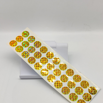 Küçük Hologram Sahteciliğe Karşı Etiketleri Mat CMYK Güvenlik Mühür Etiketleri