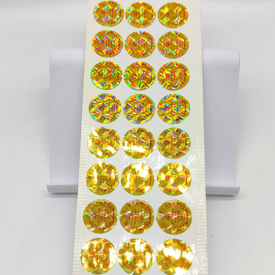 Küçük Hologram Sahteciliğe Karşı Etiketleri Mat CMYK Güvenlik Mühür Etiketleri