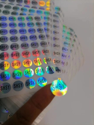 Kolay Soyulabilir Holografik Mühür Etiketleri Uv Baskıya Dayanıklı Suya Dayanıklı Vinil