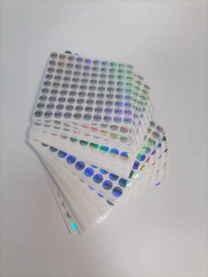 Kolay Soyulabilir Holografik Mühür Etiketleri Uv Baskıya Dayanıklı Suya Dayanıklı Vinil