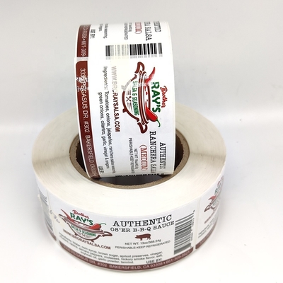 Su geçirmez Gıda ve İçecek Etiketleri Paketleme için MOQ 1000pcs