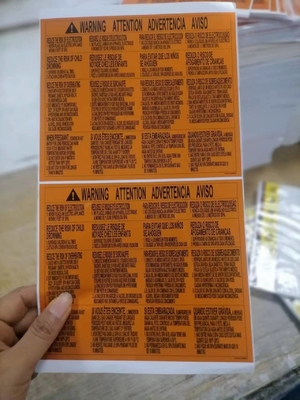 Paket etiketleri için özel su geçirmez metal çıkartmalar Gümüş poliester