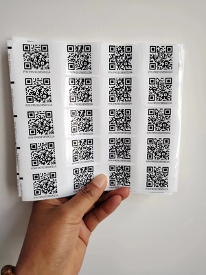 Kiss Cut Farklı Boyutlar Özel Akıllı Qr Sticker Etiketler Sticker