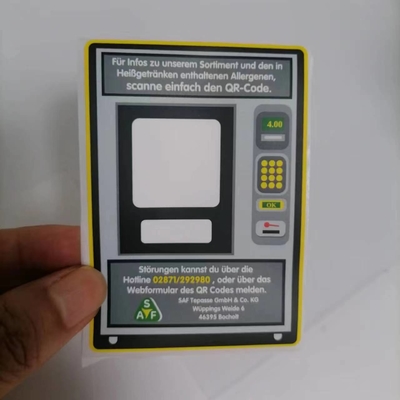 Tüketici Elektronik Ekipmanı için Suya dayanıklı yapışkan vinil çıkartması Boş Alan üzerinde yazılabilir